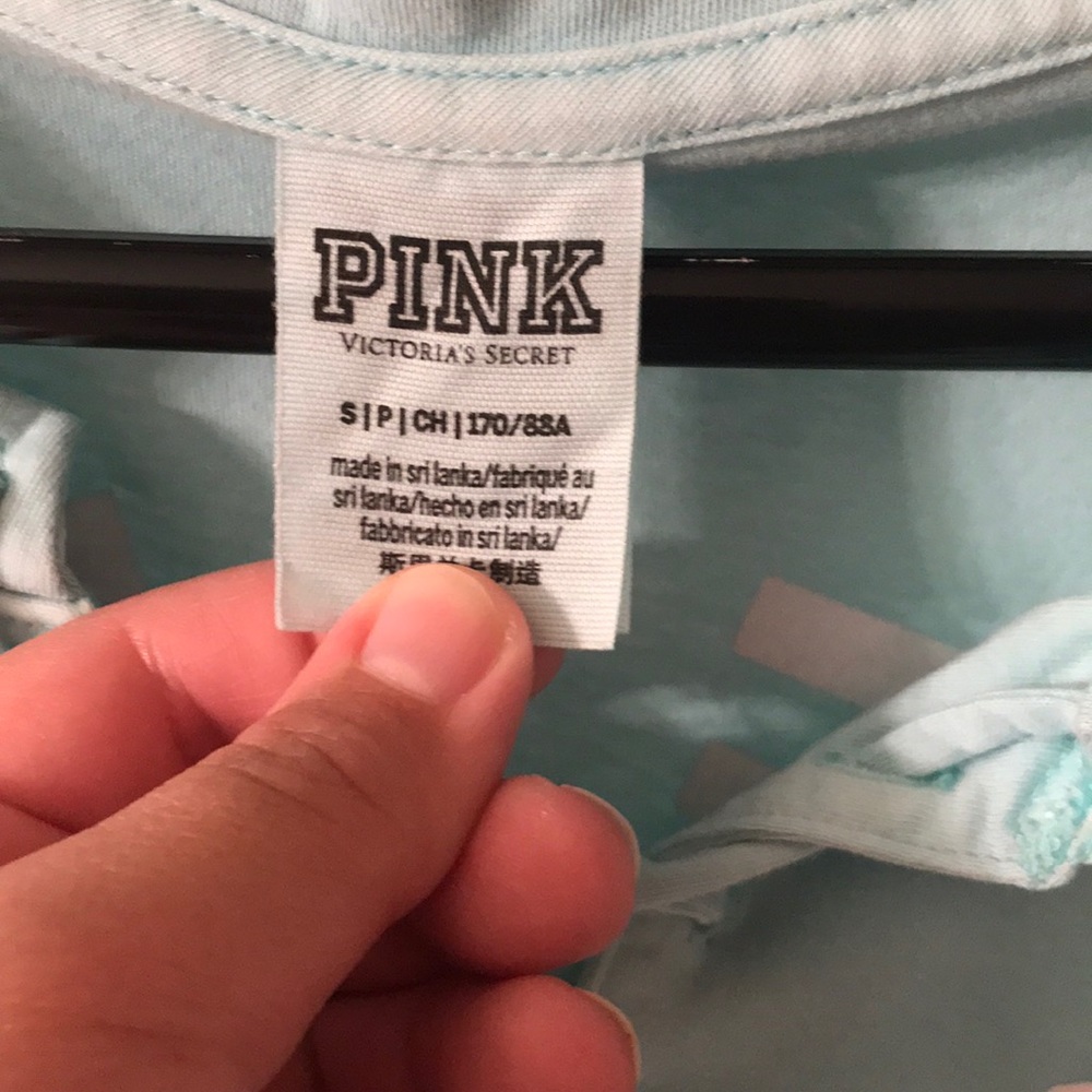 ❌SOLD❌NWOT VS PINK lace up campus tee - Picture 2 of 4